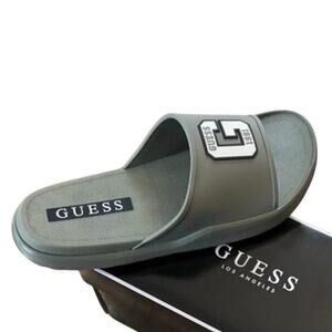 New Guess Men's Metzer Slide Sandal  Sage MENS SIZE  12
